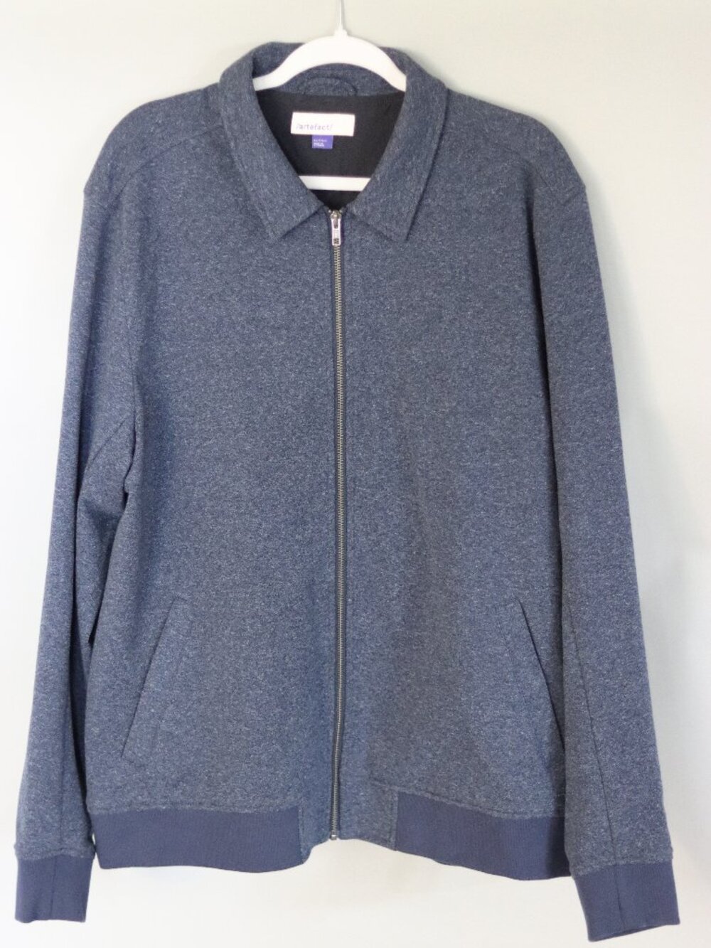 Artefact Men's XL Tall XLT Full Zip Harrington Jacket Blue